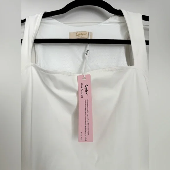 NWT White Athletic Dress double lined athletic material stretchy Size Small - Picture 7 of 8